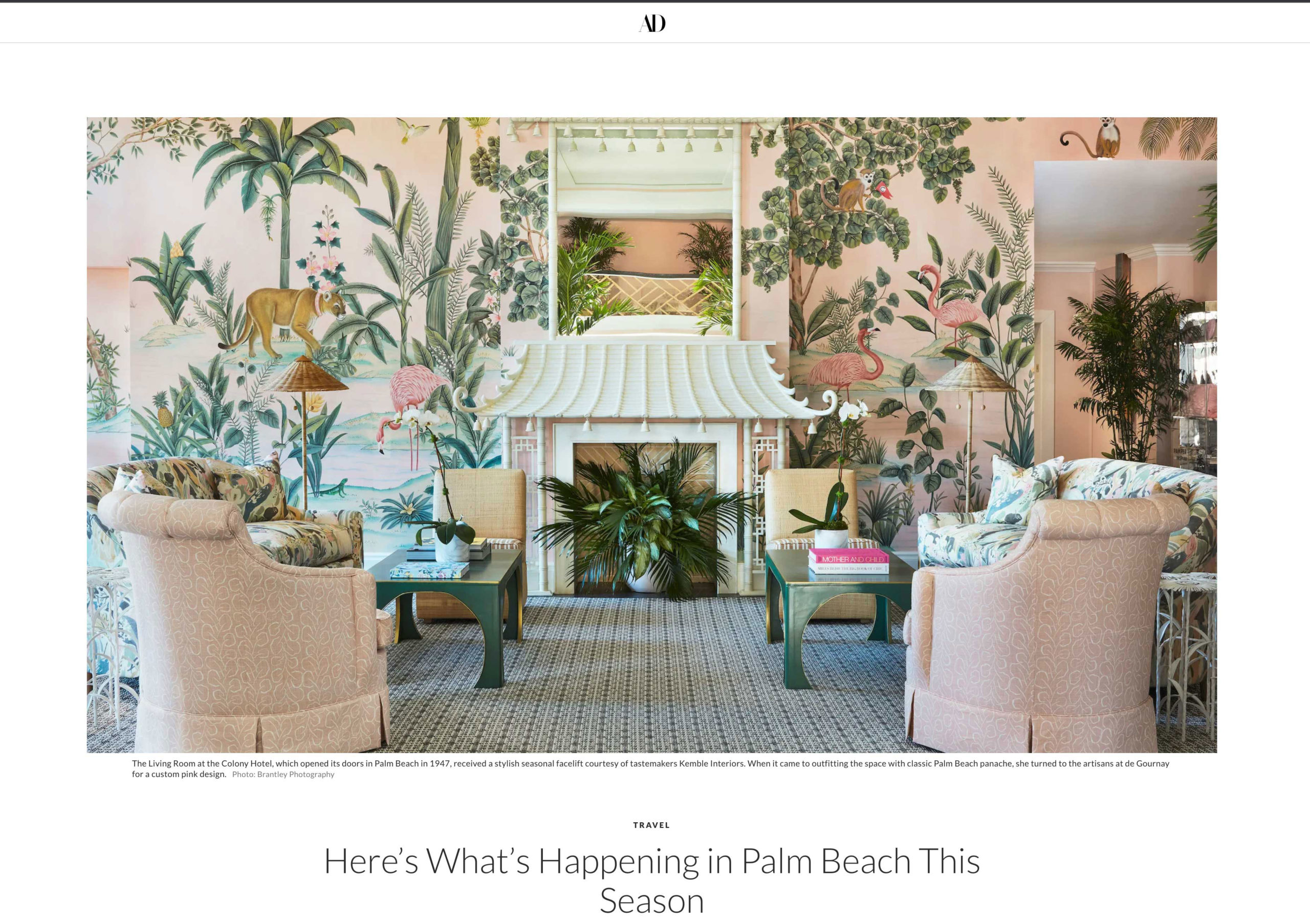 Architectural Digest: What’s New in Palm Beach 2022